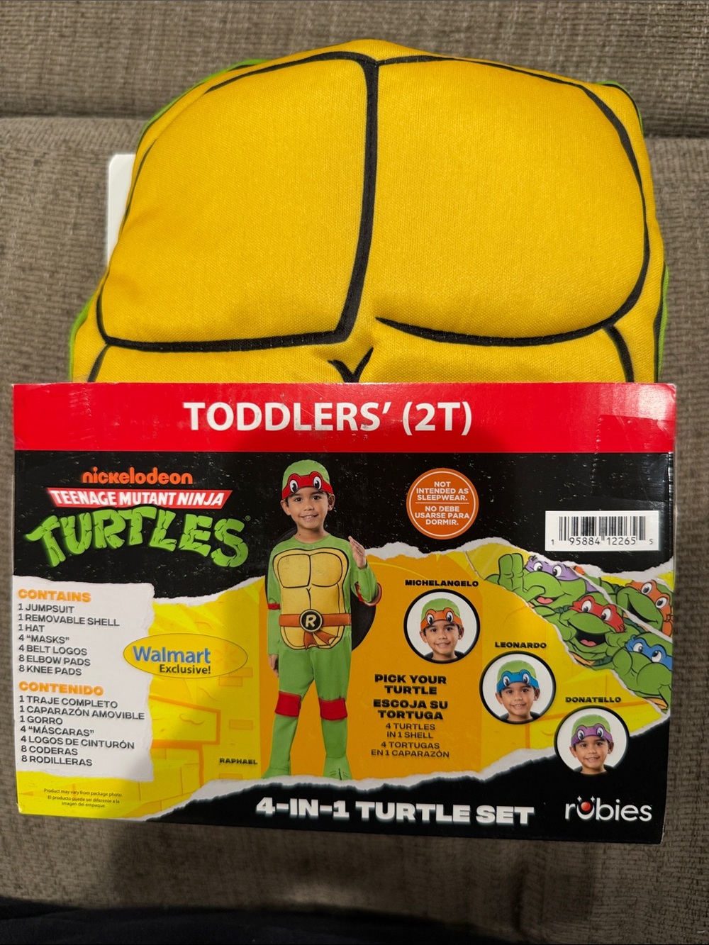 Teenage Mutant Ninja Turtles 4-in-1 Toddlers Halloween Costume size 2T